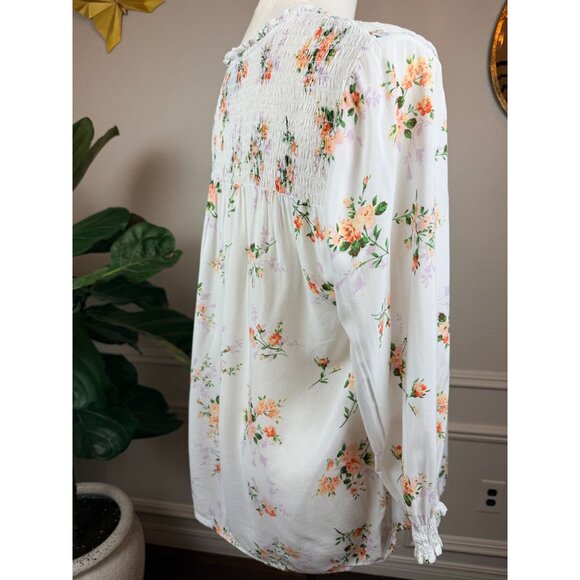 Cynthia Rowley, Long-sleeve floral peasant blouse, Medium - Picture 8 of 12